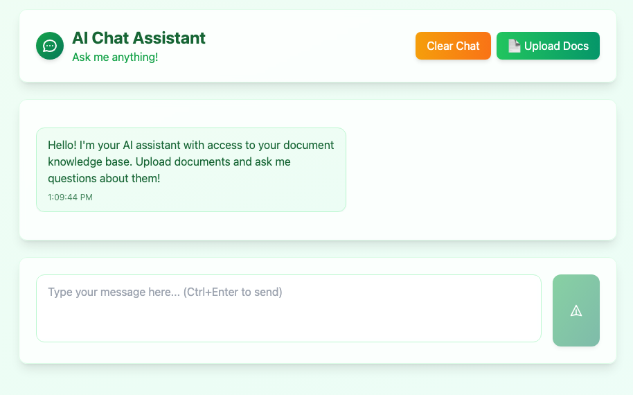 AI Chat Home Interface